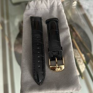 Michele 18mm Black Alligator watch strap